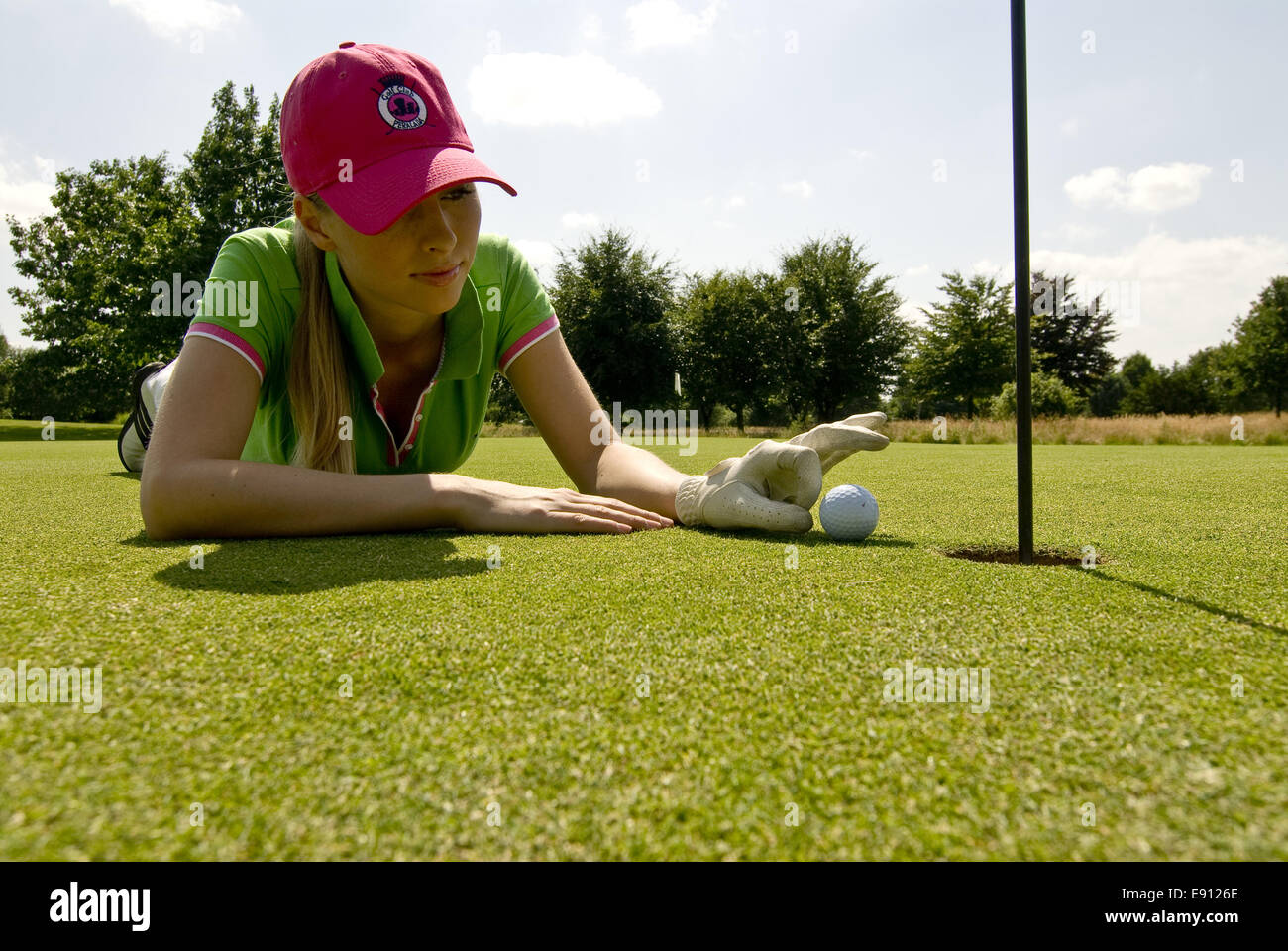 Giocatore di golf Foto Stock