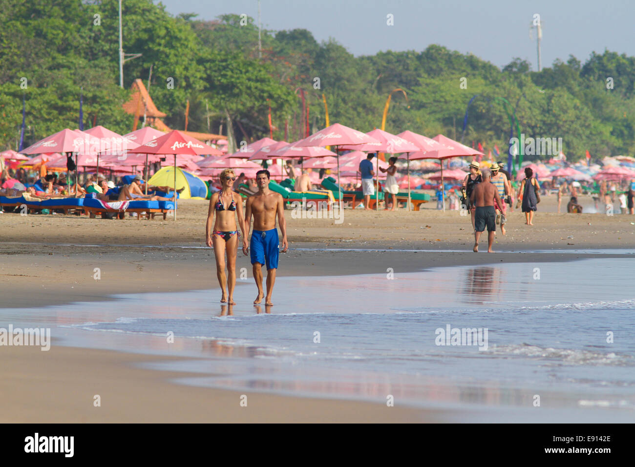 La spiaggia di kuta beach.Bali.Indonesia. Foto Stock