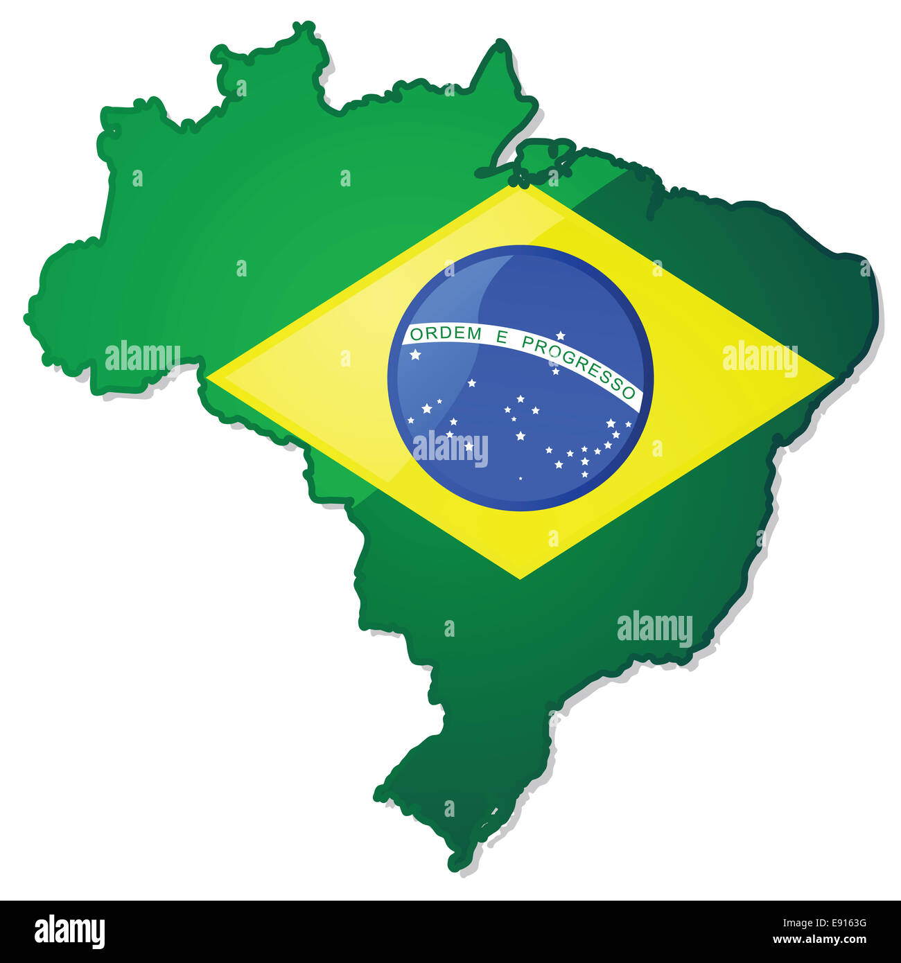 Mappa e bandiera del brasile immagini e fotografie stock ad alta  risoluzione - Alamy