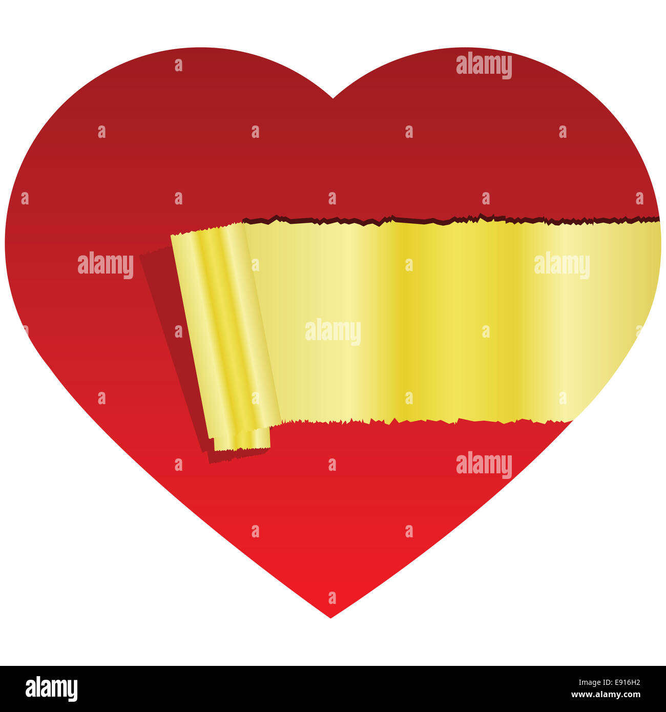 Nascosto cuore d'oro Foto Stock