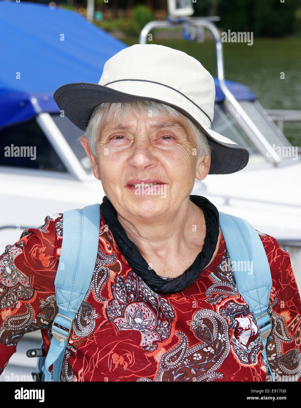 Senior Lady in vacanza Foto Stock