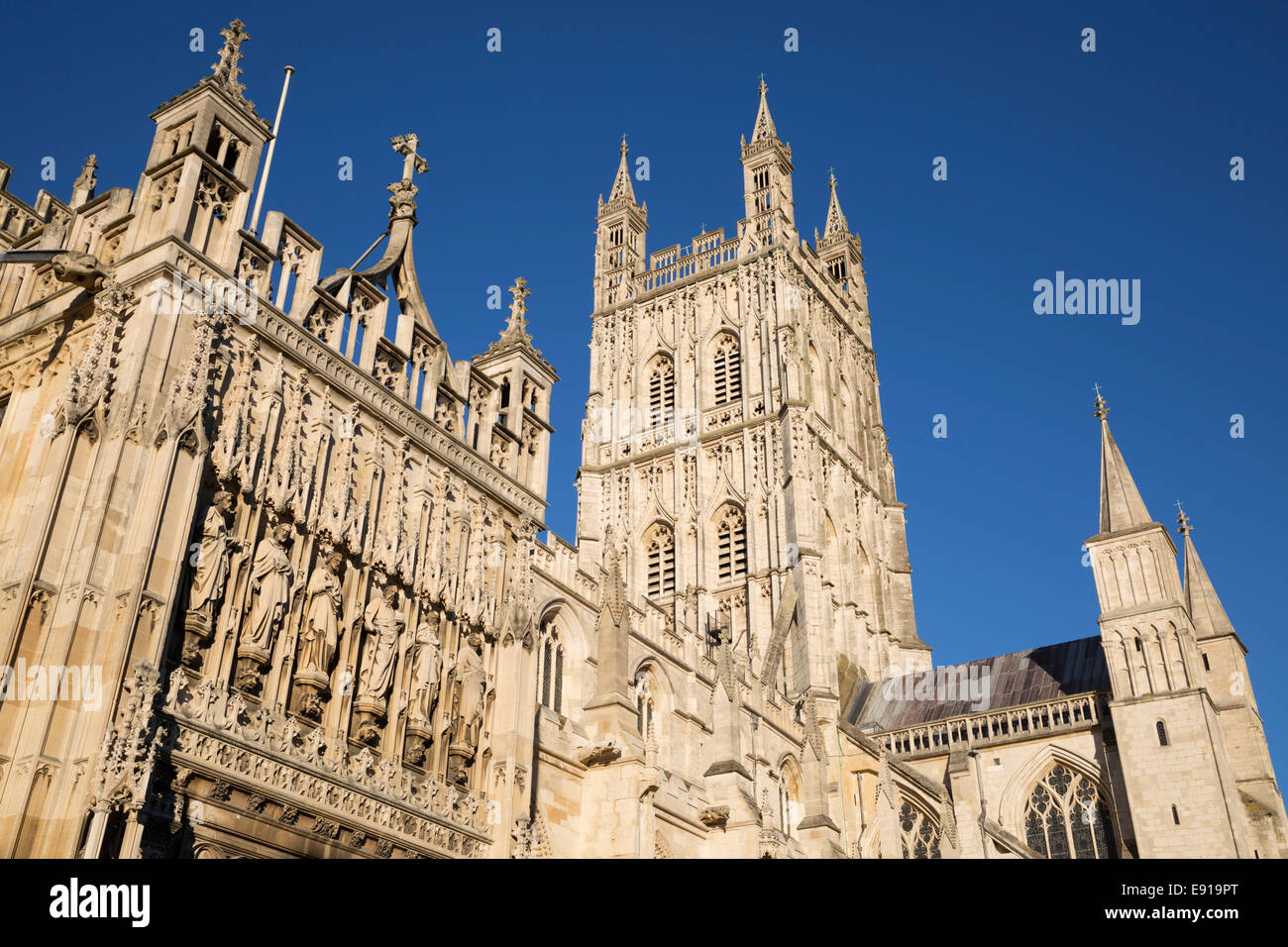 La cattedrale di Gloucester, Gloucester, Gloucestershire, England, Regno Unito, Europa Foto Stock