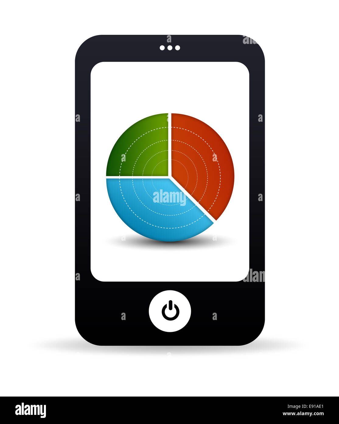 Grafico di Business Telefono cellulare Foto Stock