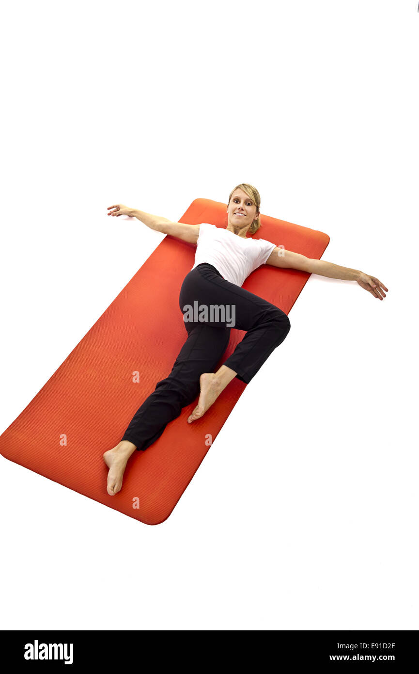 Esercizi di stretching Foto Stock