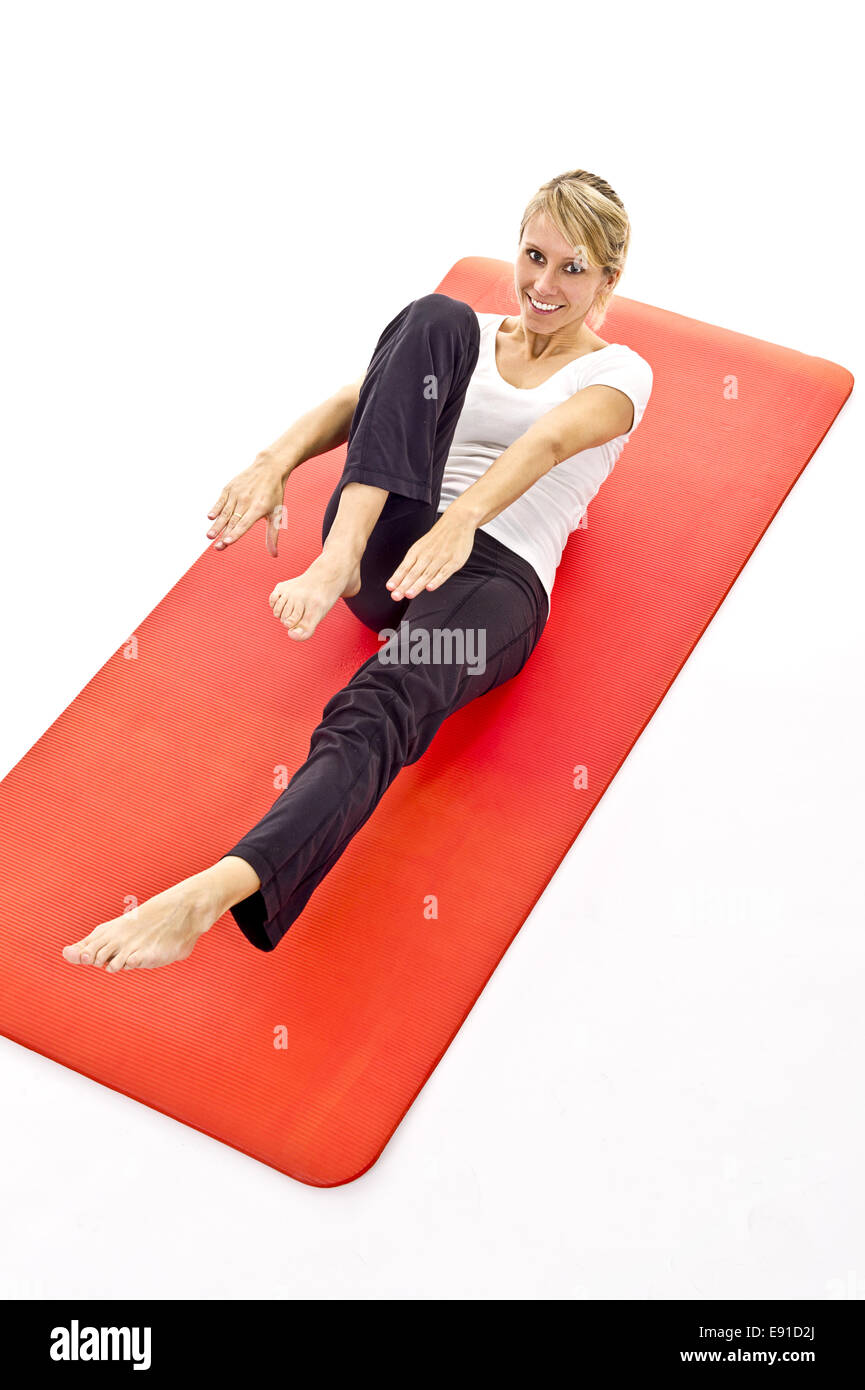 Esercizi di stretching Foto Stock