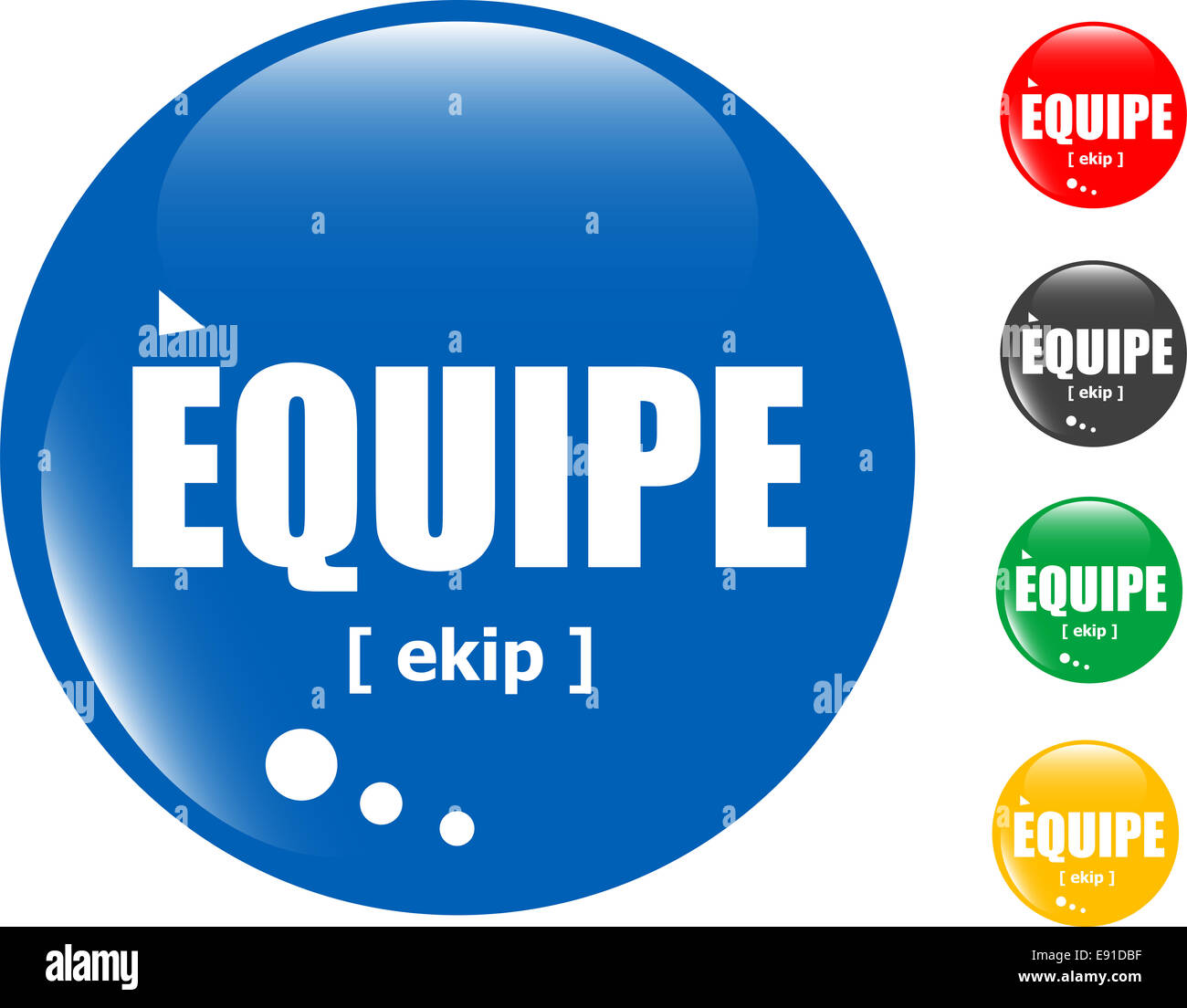 Team pulsante lucida icona di impostazione Foto Stock