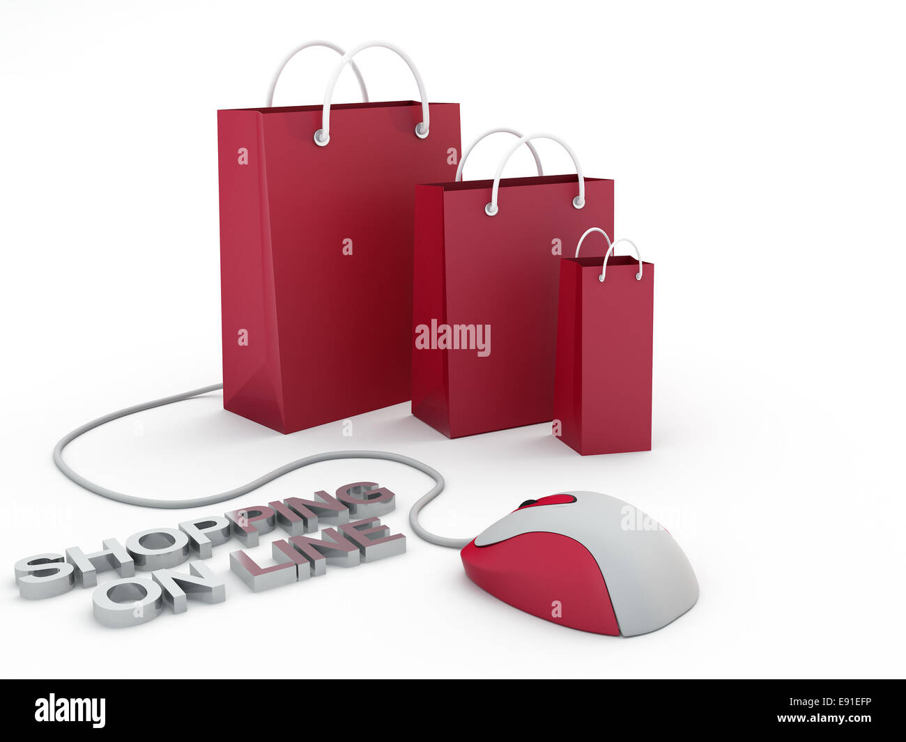 Shopping On Line Foto Stock