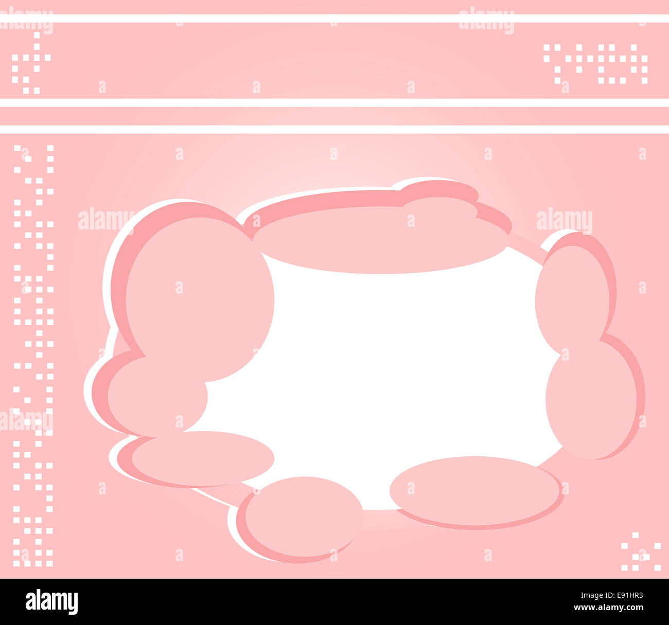 Scheda con uno spazio vuoto per il testo Foto Stock