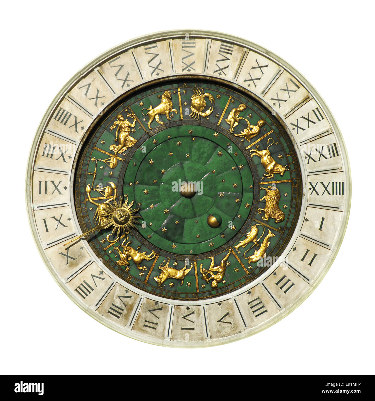 Venezia Torre dell'orologio Foto Stock