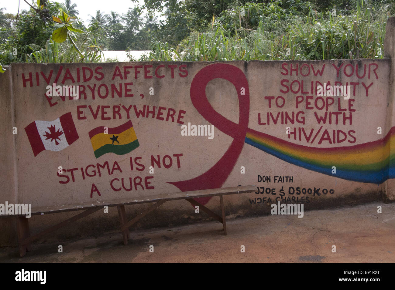 Pitture Murali in Ghana,graffiti Foto Stock