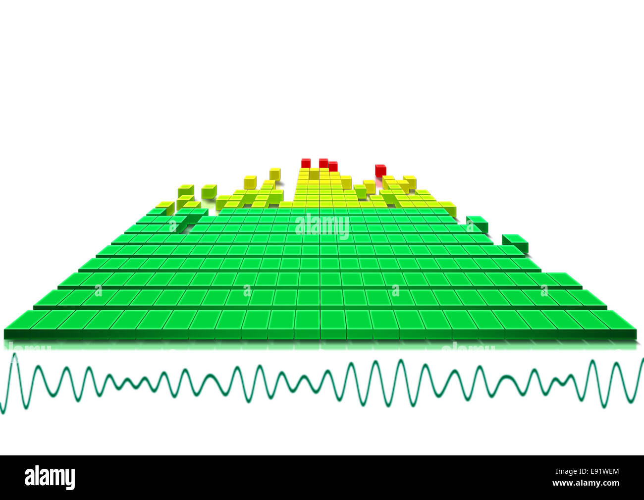 Graphics-equalizzatore su sfondo astratto Foto Stock