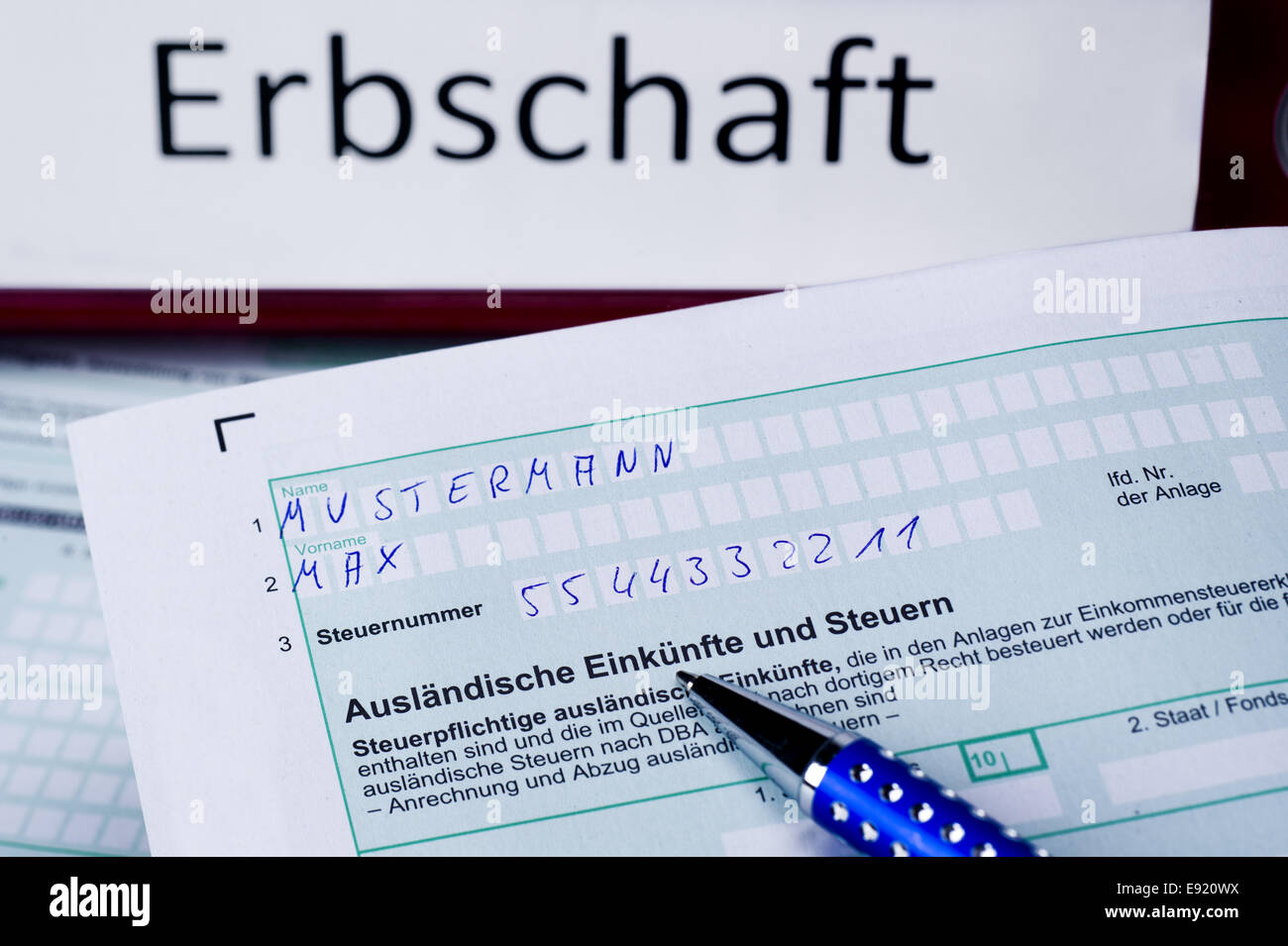 La tassa di successione per il ritorno Foto Stock