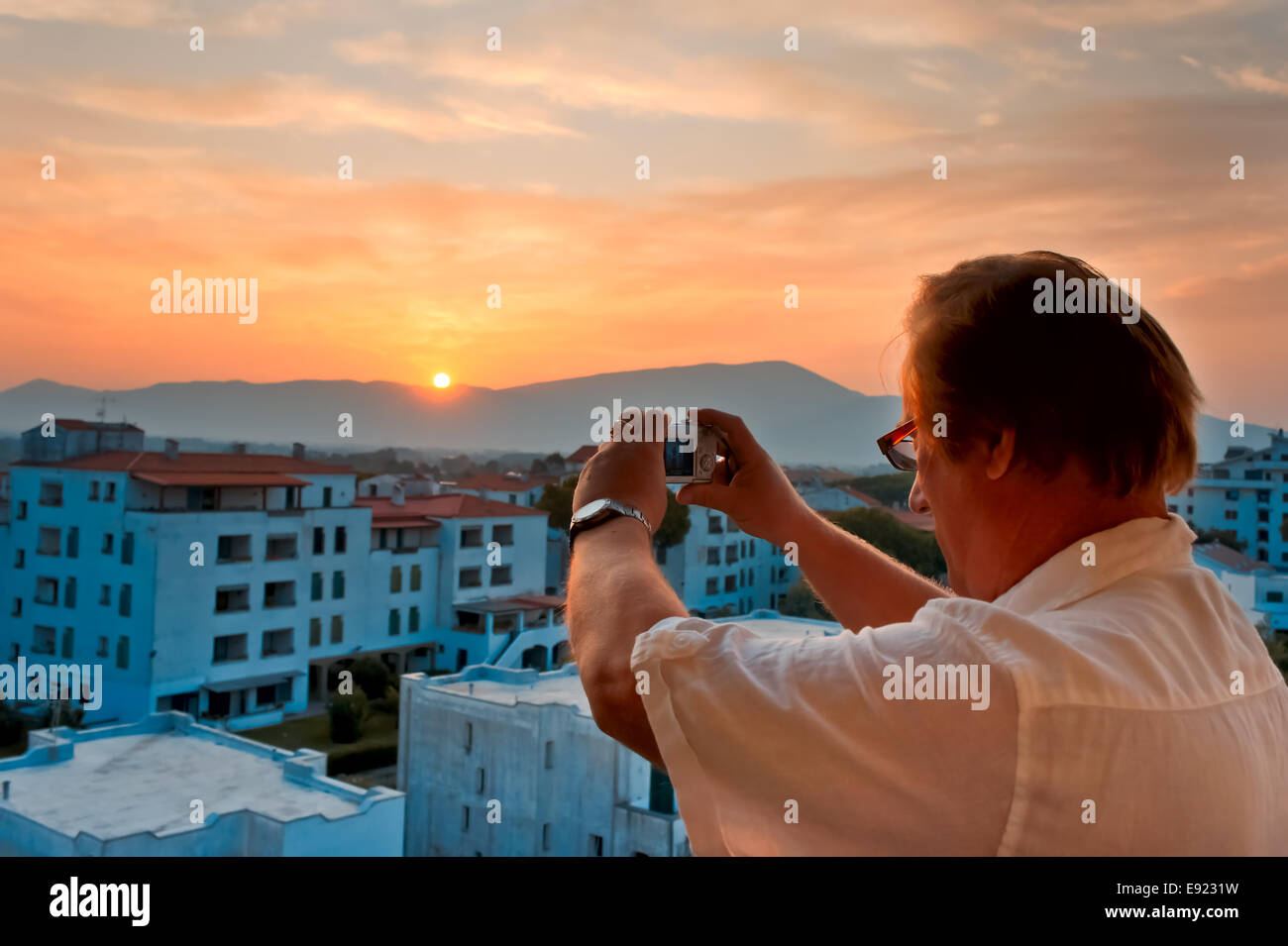 Fotografie di uomo il suo tema preferito Foto Stock