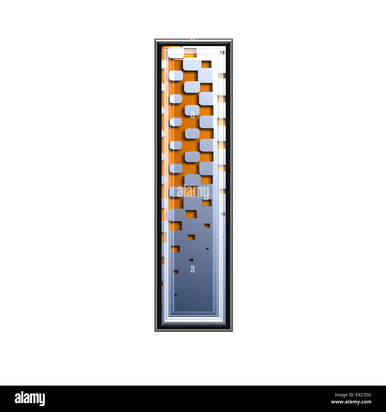 3d lettera con texture astratta - l Foto Stock