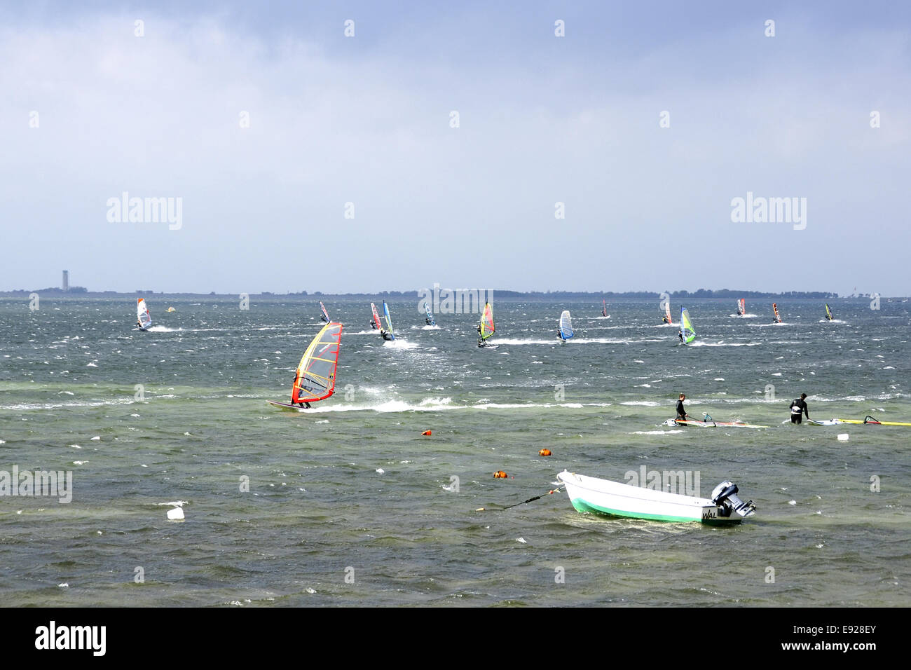 Surfer nel Mar Baltico Foto Stock