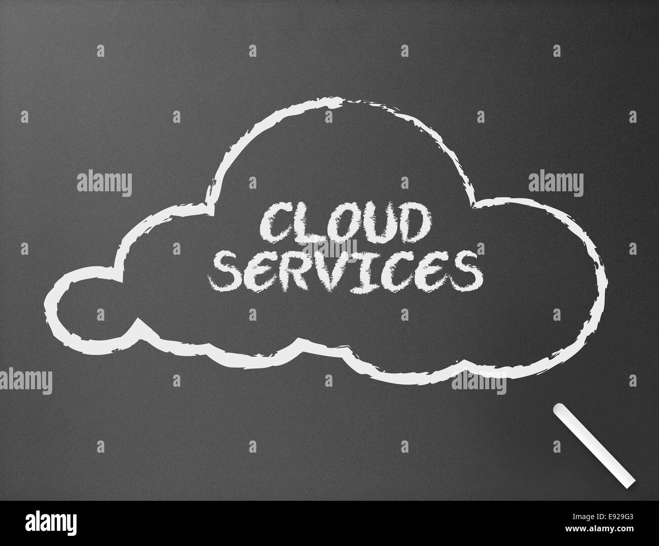 Lavagna - Servizi di cloud computing Foto Stock