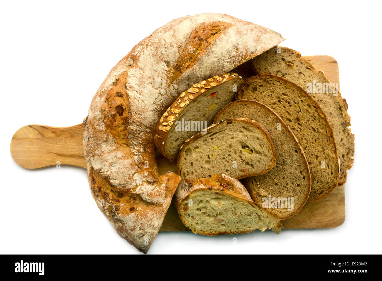Assortimento di pane cotto Foto Stock