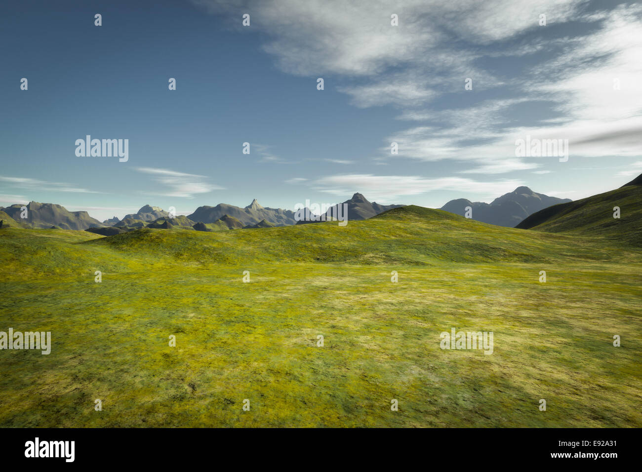 Il paesaggio senza vegetazione Foto Stock