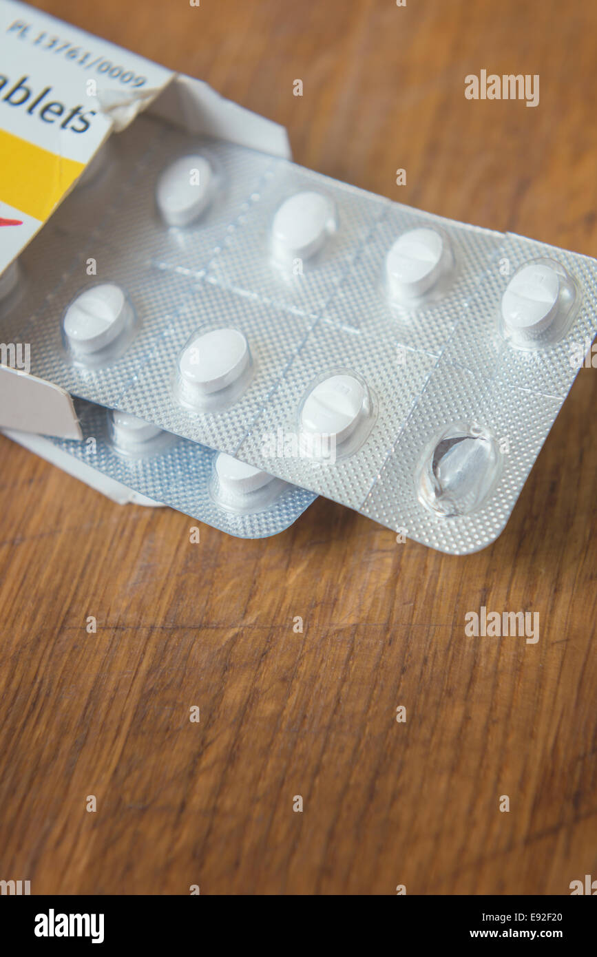 Un pacchetto di propranololo beta-bloccanti. Foto Stock