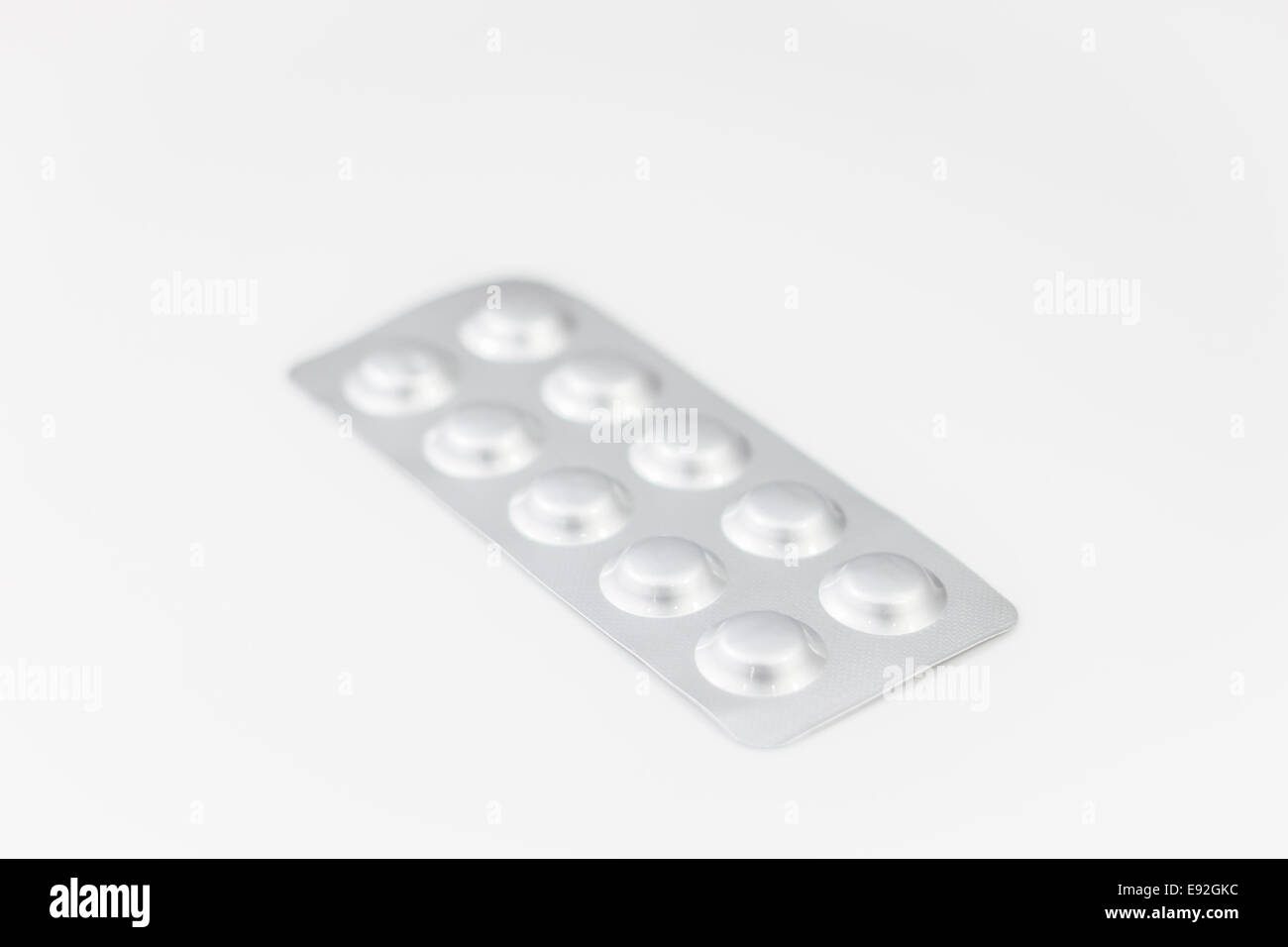 Pack di medicina isolati su sfondo bianco, stock photo Foto Stock