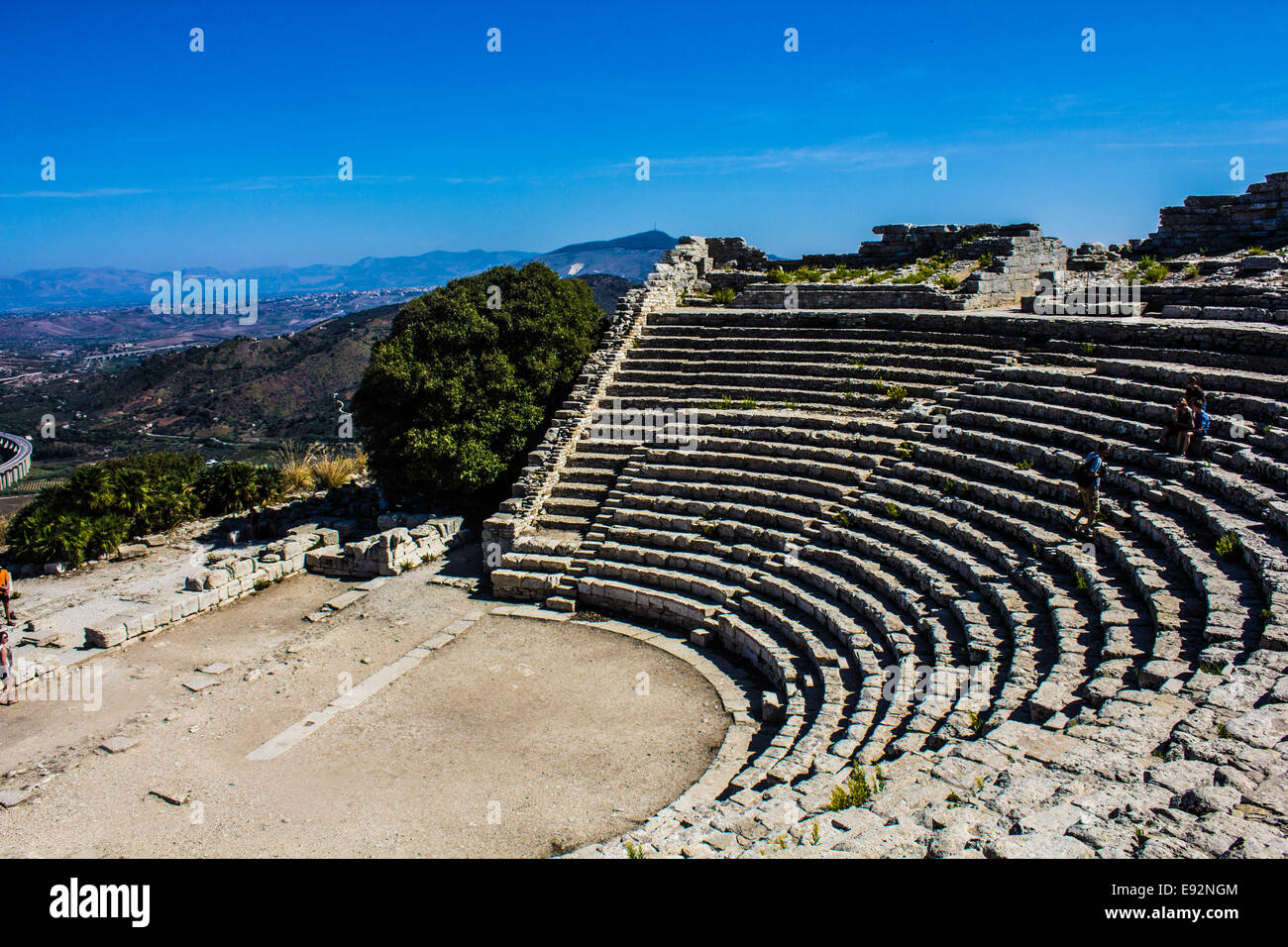 Il teatro greco di Segesta Foto Stock