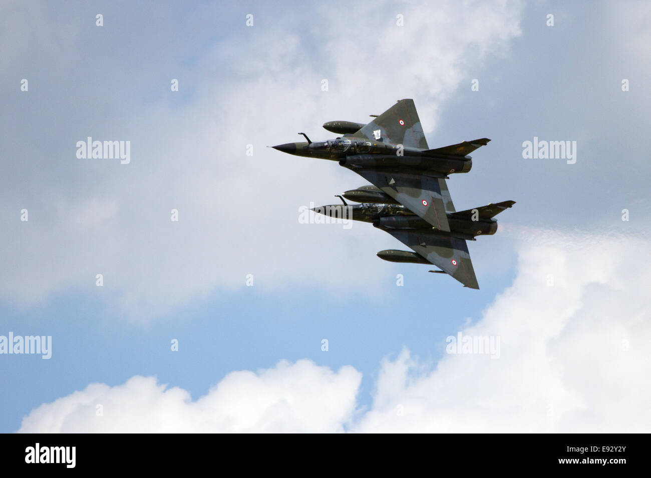 Francese Air Force Mirage 2000's volo Foto Stock