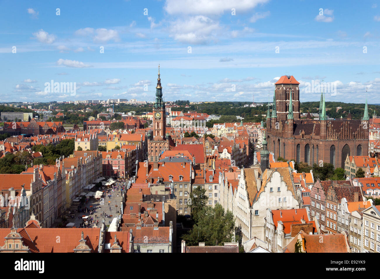 Panorama di Danzica, Polonia Foto Stock