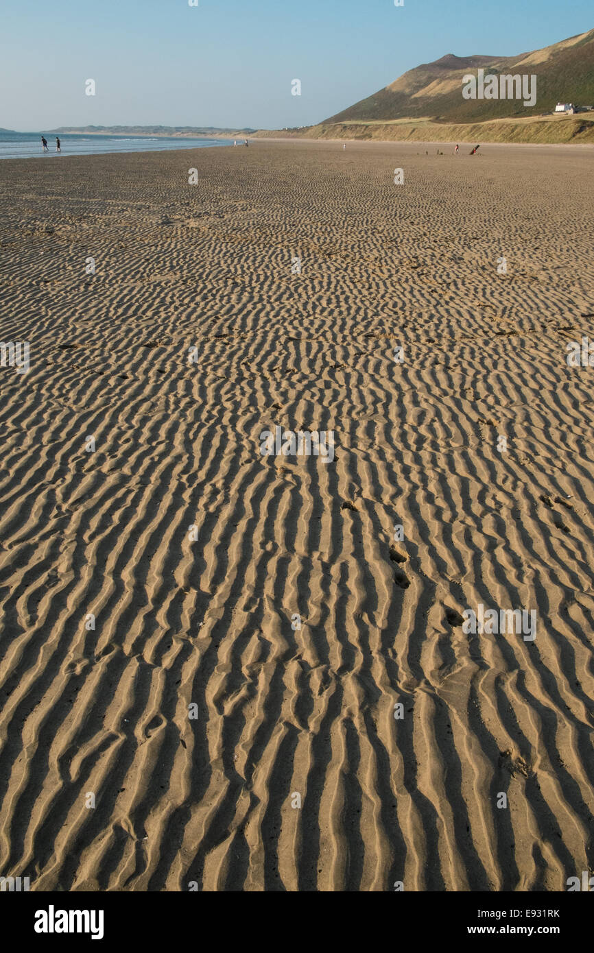 Rhosili,Rhossili,Rhossilli, baia Llangenneth langenneth,beach,Worm testa,del worm, Gower Peninsula, Swansea,Swansea County, Galles Foto Stock