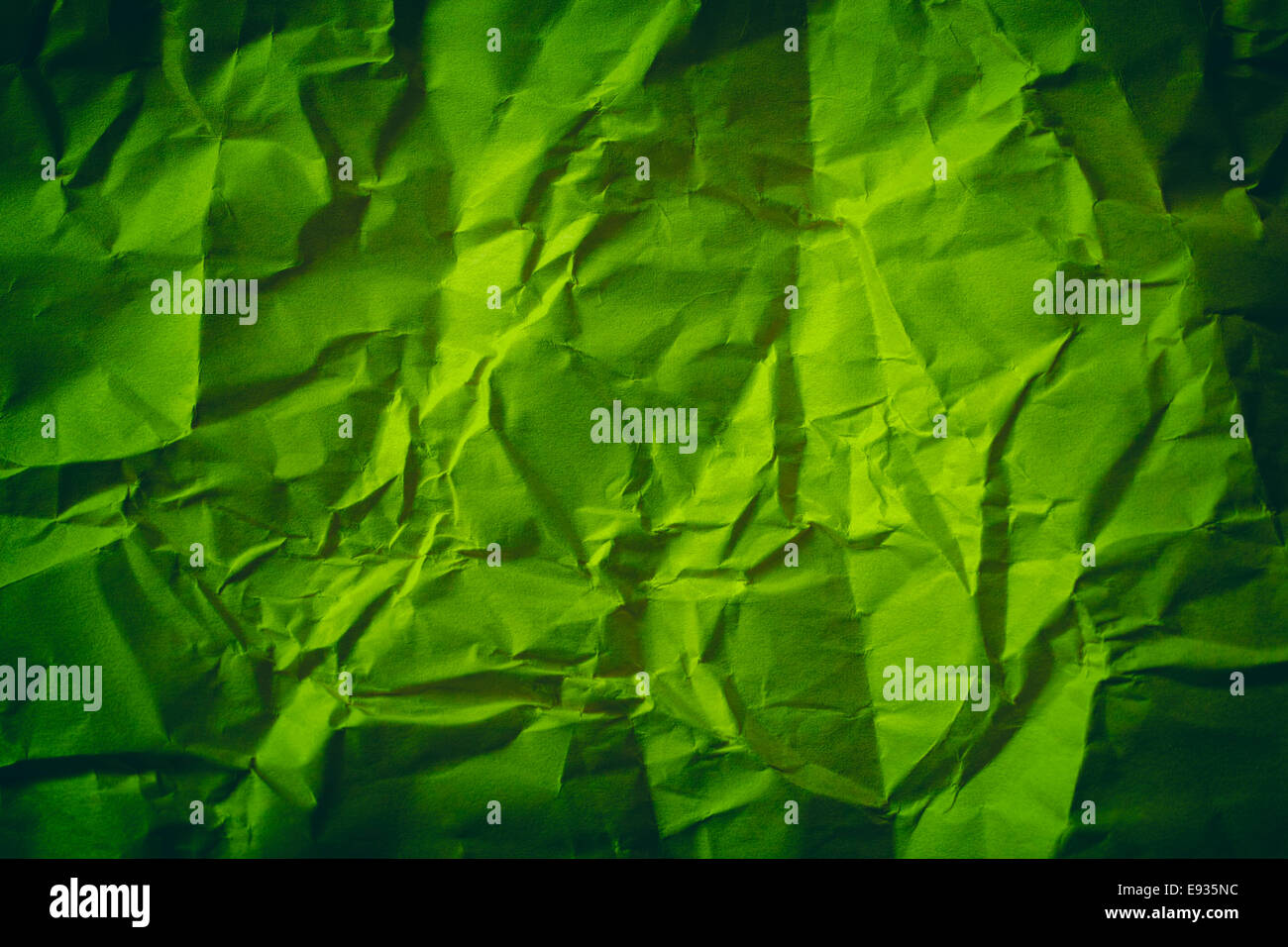 Libro verde sullo sfondo. Foto Stock