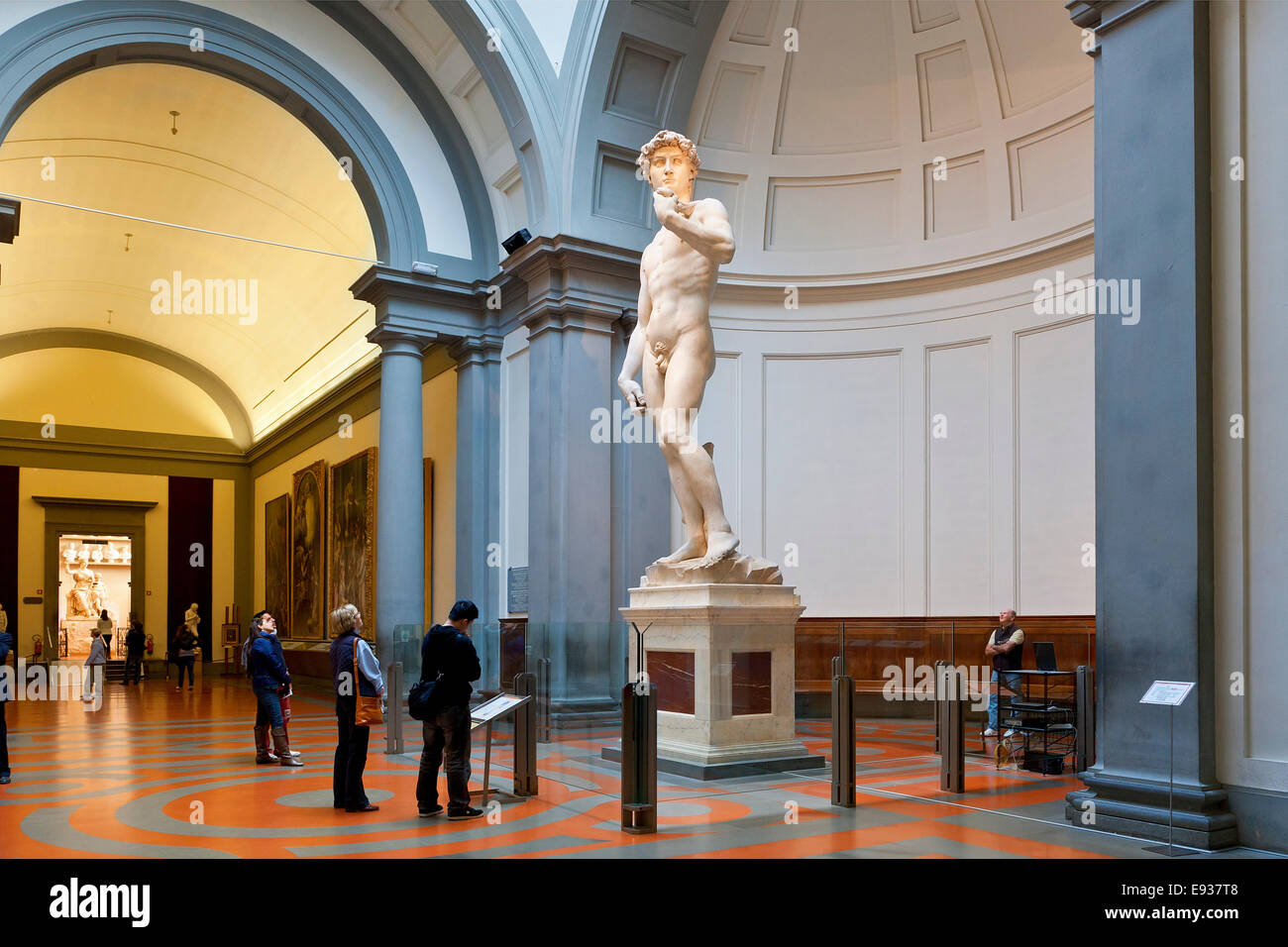 L'Europa, Italia, Firenze, Accademia di Belle Arti, David di Michelangelo alla Galleria dell'Accademia Foto Stock