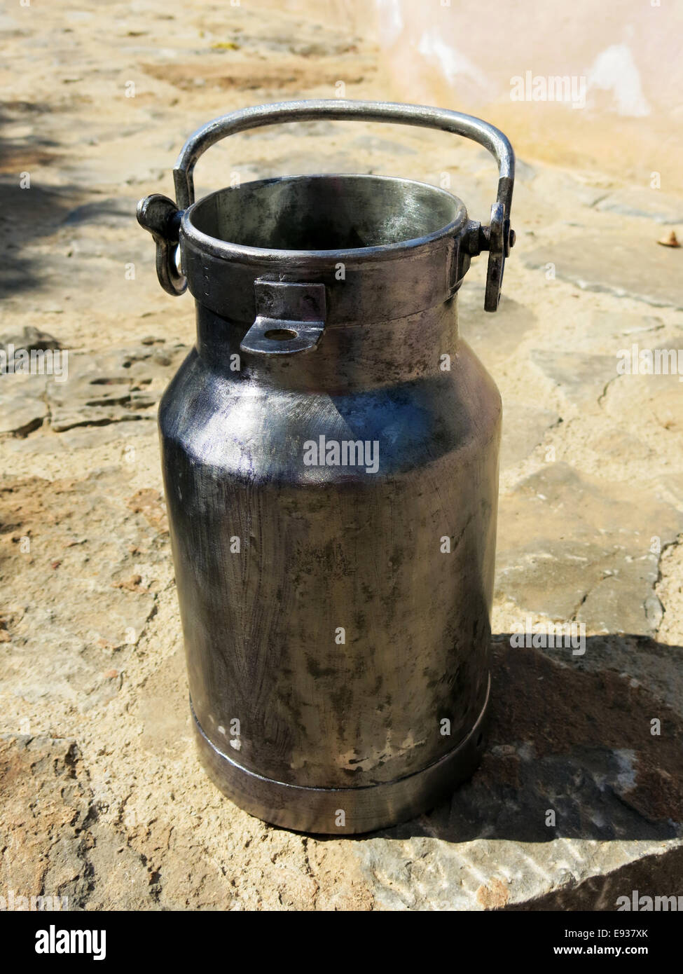 Vintage del contenitore del latte. Foto Stock