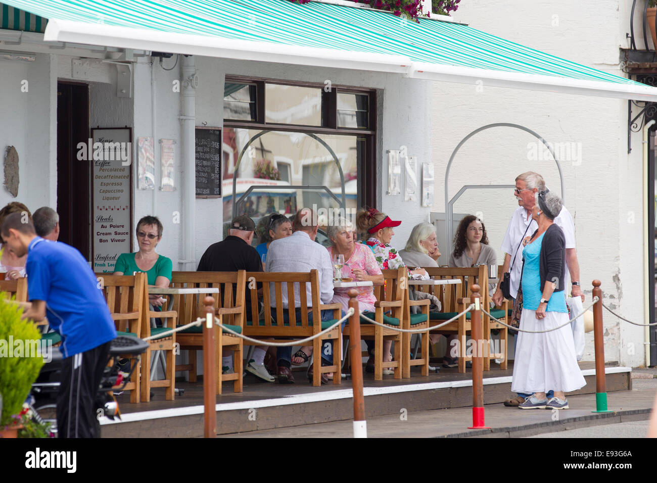 Bon Viveur Ristorante Bar & Guest House Saint Aubin o St Aubins porto canale isola di Jersey. Foto Stock