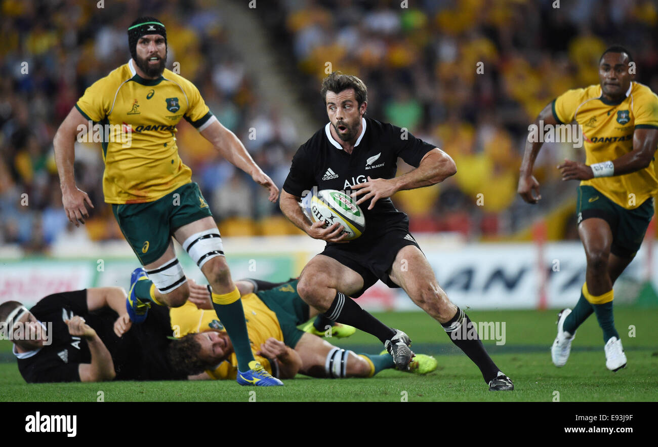 Lo Stadio Suncorp, Brisbane, Australia. Xviii oct, 2014. Conrad Smith. Bledisloe Cup. Australian Wallaby contro la Nuova Zelanda All Blacks. Il campionato di rugby test match. Lo Stadio Suncorp, Brisbane, Australia. Credito: Azione Sport Plus/Alamy Live News Foto Stock