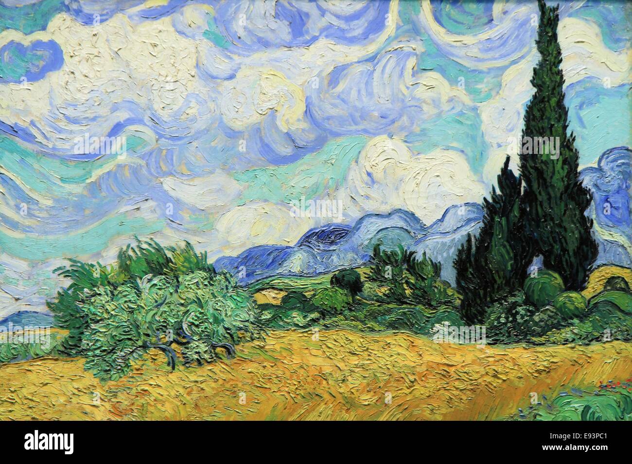 Campo di grano con cipressi, Vincent Van Gogh, 1889, Metropolitan Museum of Art di New York City, Stati Uniti d'America Foto Stock