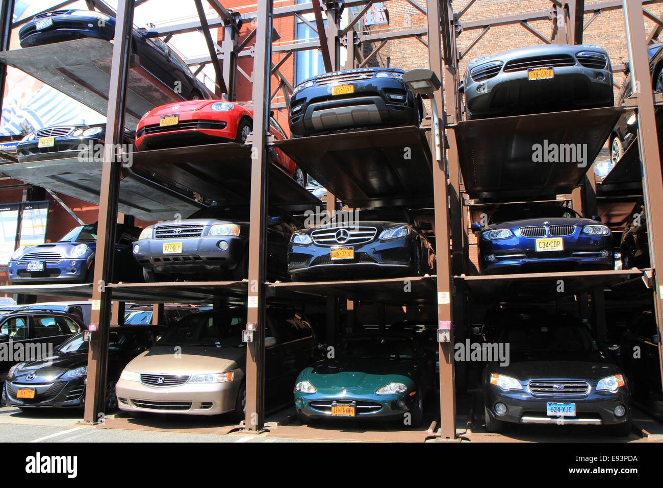 Urban parking lot, New York City, Stati Uniti d'America Foto Stock