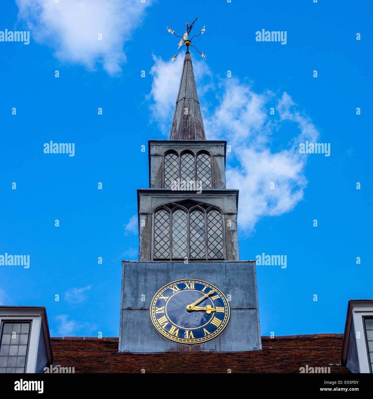 Orologio Steeple Banderuola Magdalene College University of Cambridge Foto Stock