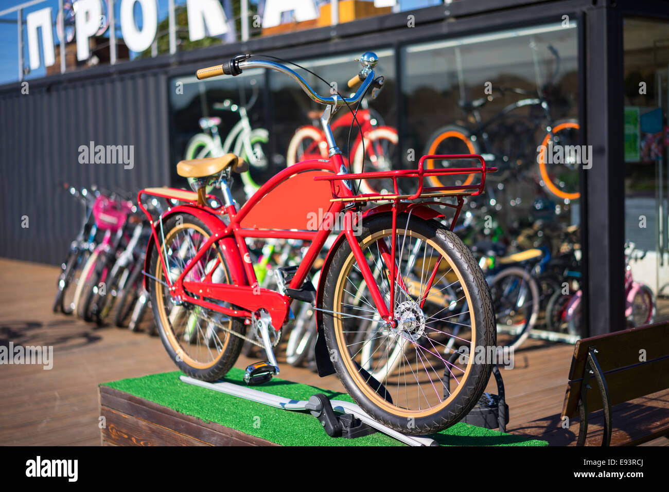 Deposito biciclette Foto Stock