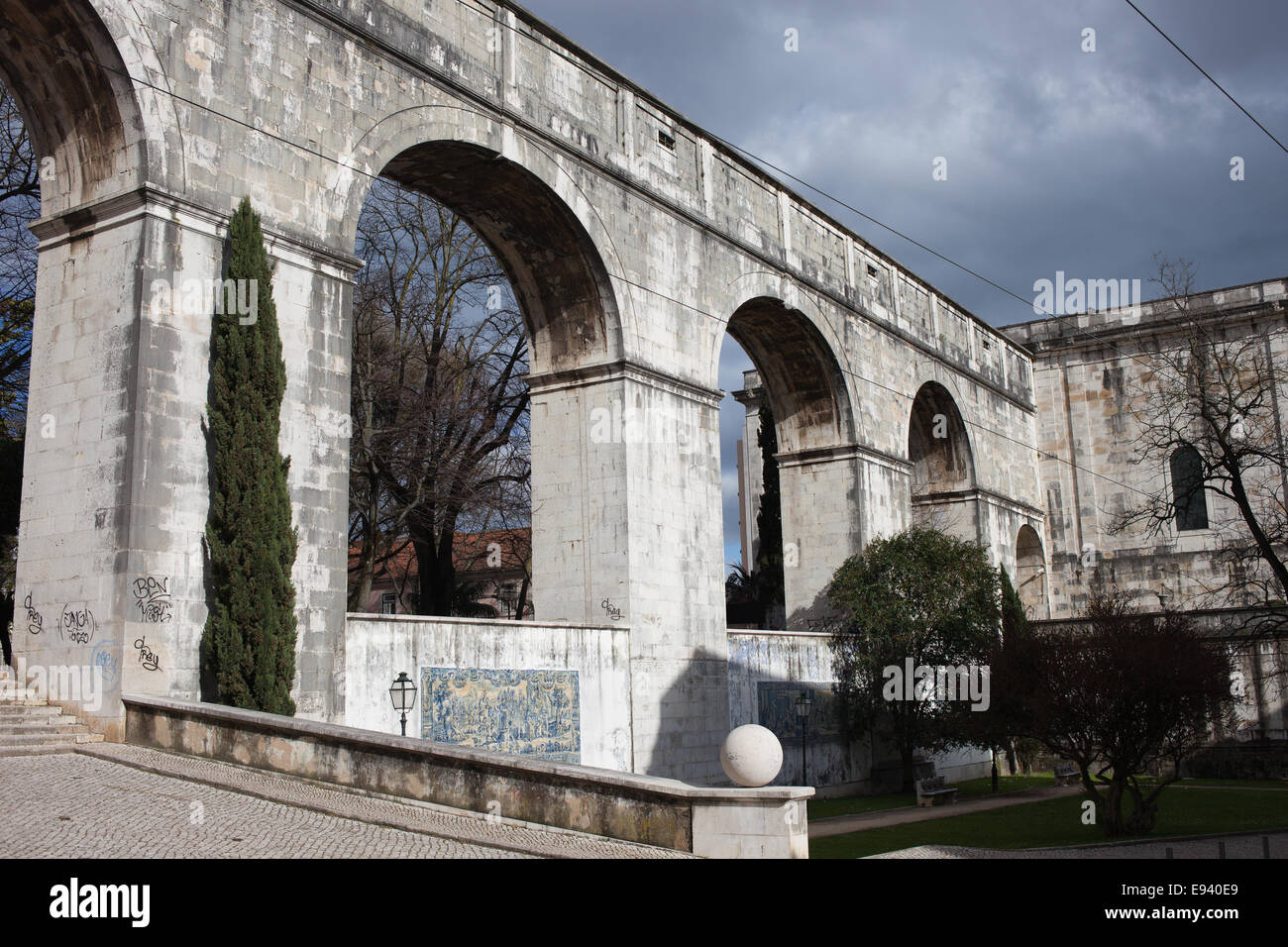 Agues Livres acquedotto a Lisbona, Portogallo. Foto Stock