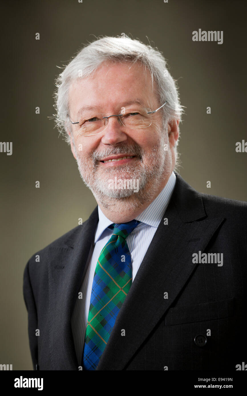 Il professor Jim Gallagher, autore , al Edinburgh International Book Festival 2014. Foto Stock