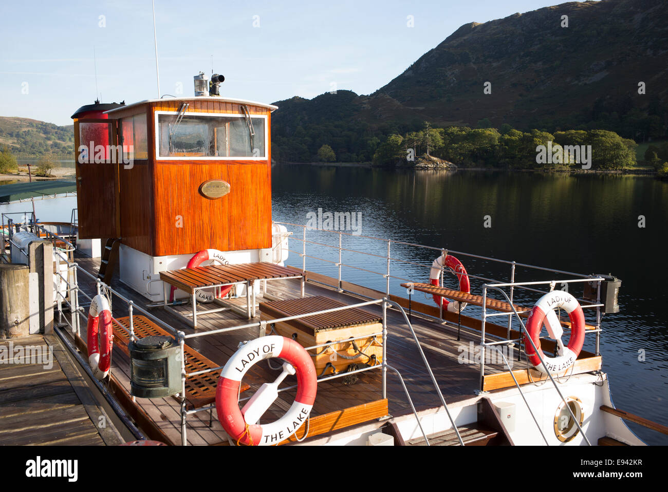 Signora del Lago il sistema di cottura a vapore su Ullswater, Lake District inglese, UK. Foto Stock