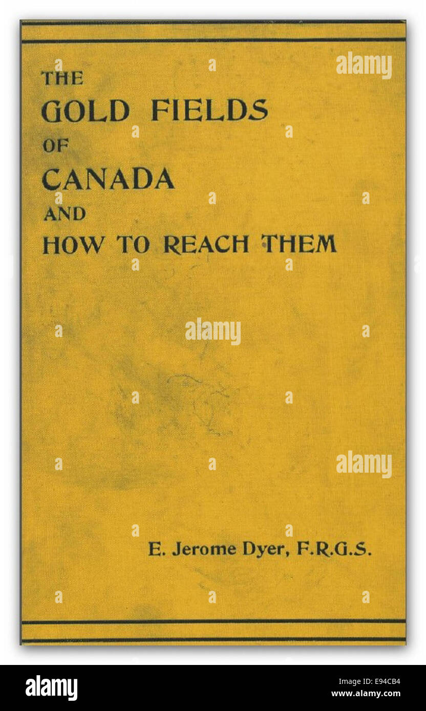 L'illustrazione del 1898 di Dyer *The Goldfields of Canada* fornisce una rappresentazione visiva della fiorente industria dell'oro in Canada durante la fine del XIX secolo, evidenziando le attività minerarie e lo sviluppo industriale. Foto Stock