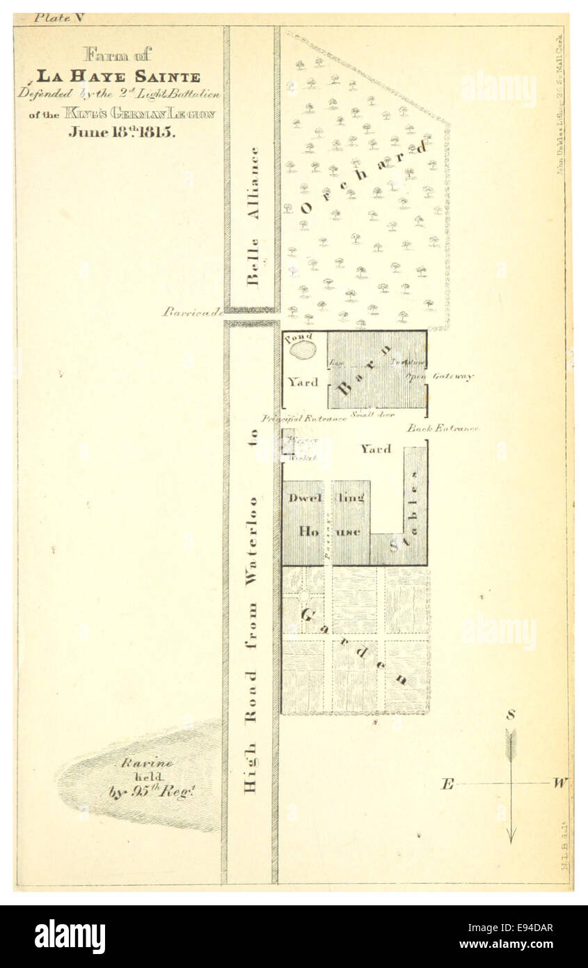 Azienda agricola di La Haye Sainte (1815) Foto Stock