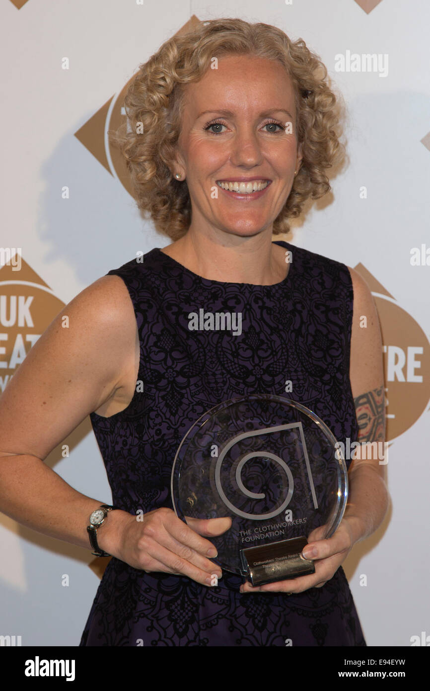 UK Theatre Awards 2014, il Theatre Royal Plymouth, vincitore del Clothworkers Award', Victoria Allen Foto Stock