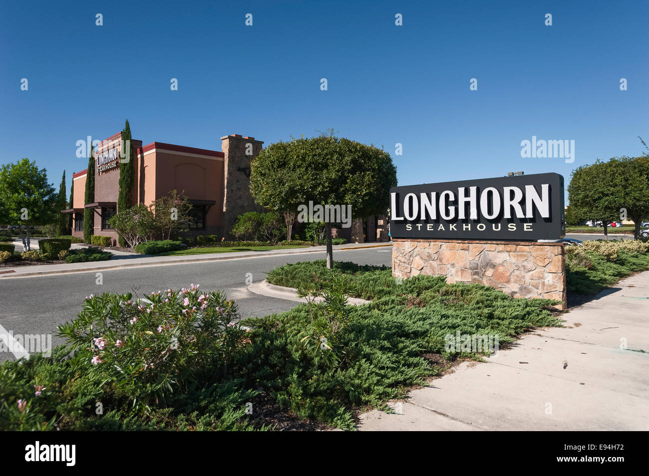 LongtHorn Steakhouse situato nel Lago Lady Marion County Florida USA Foto Stock