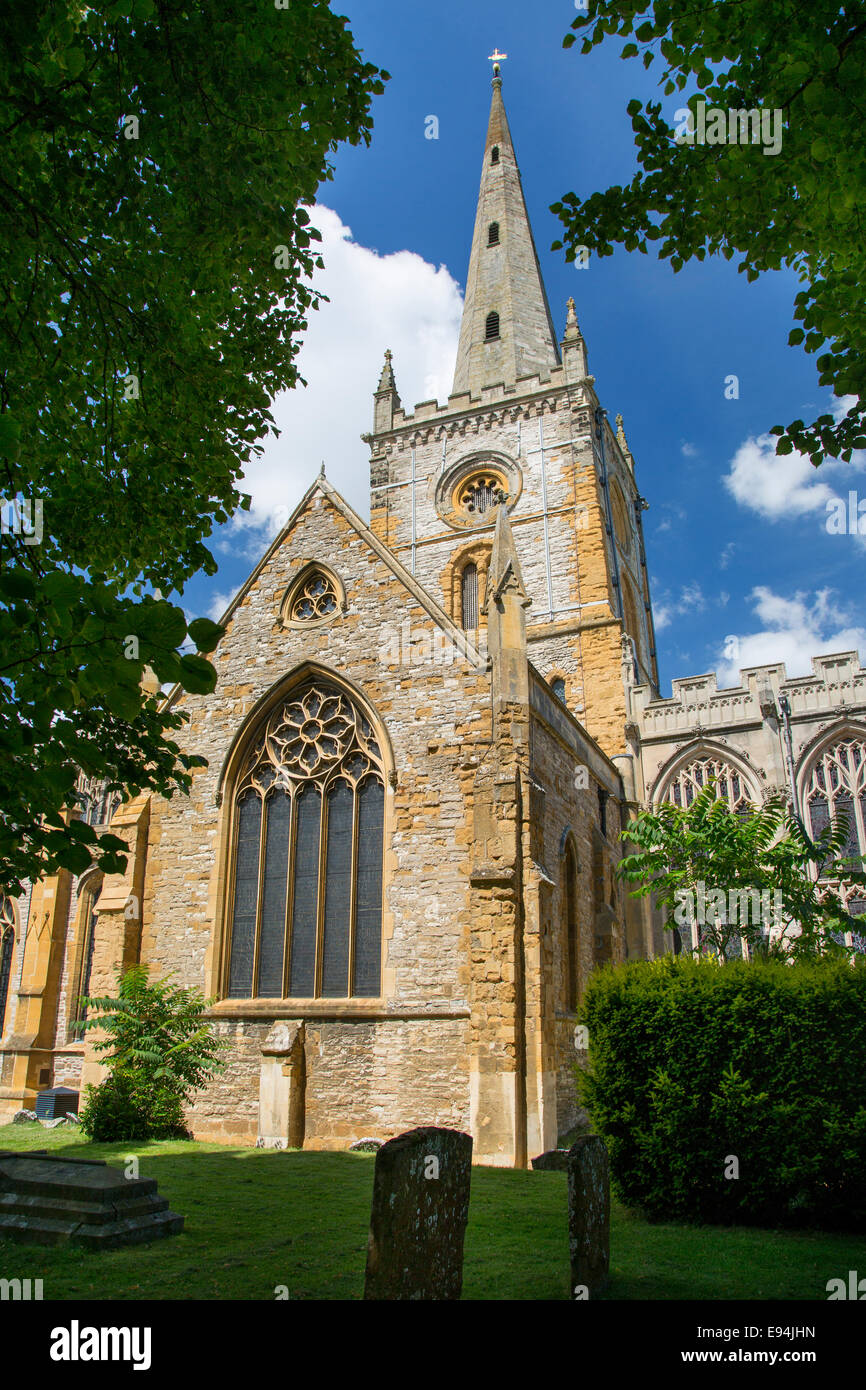 Chiesa della Santissima Trinità - Shakespeare il luogo di sepoltura, Stratford Upon Avon, Warwickshire, Inghilterra Foto Stock