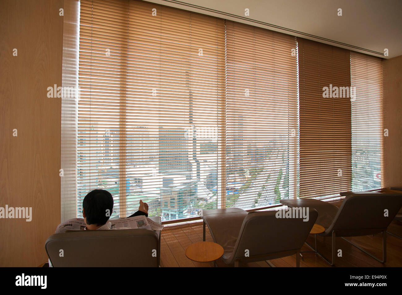 Settembre 6, 2013, Seoul, Corea del Sud - Uomini area lounge presso il Park Club presso il Park Hyatt Seoul. Foto Stock