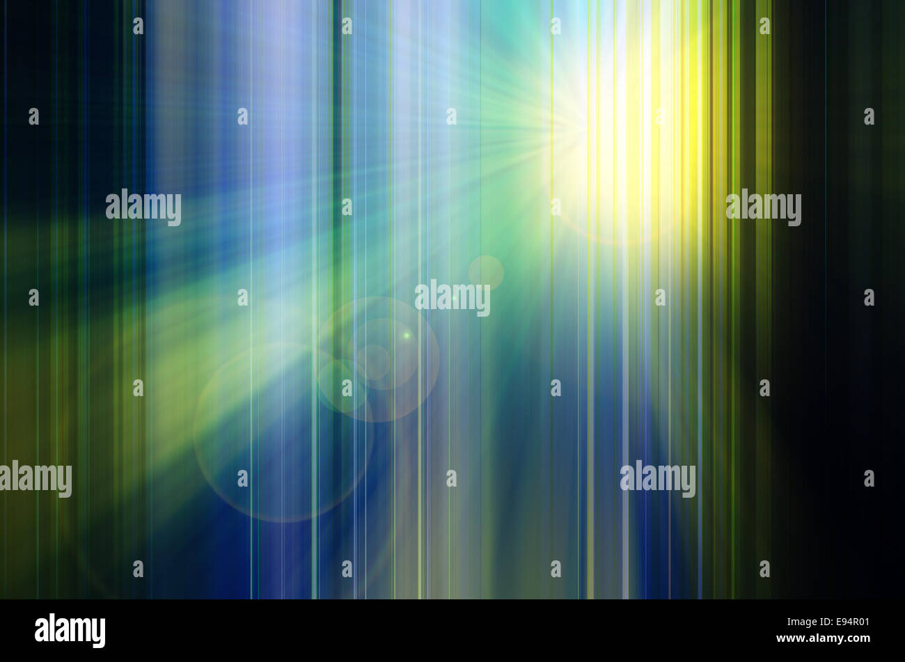 Abstract di colore verde con sfondo blu-ray Foto Stock