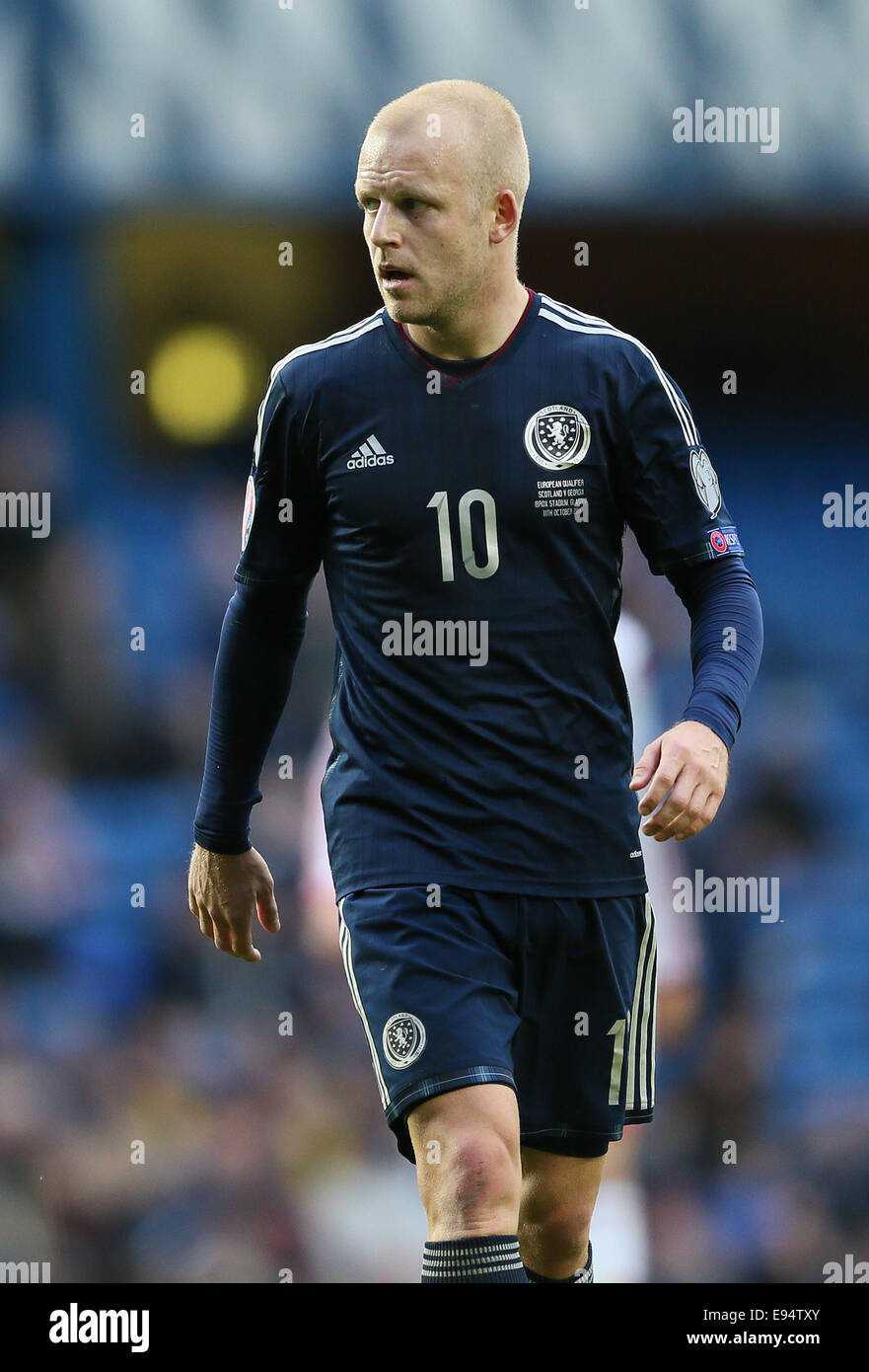 Glasgow, Regno Unito. Undicesimo oct, 2014. Steven Naismith della Scozia - Euro 2016 Qualifiche - Scozia vs Georgia - Ibrox Stadium - Glasgow - Scozia - 11 Ottobre 2014 - © Simone Bellis/Sportimage/CSM/Alamy Live News Foto Stock