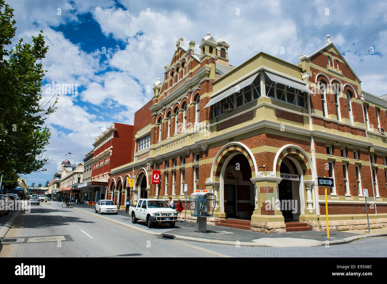 Gli edifici coloniali nel centro cittadino di Fremantle, Australia occidentale Foto Stock