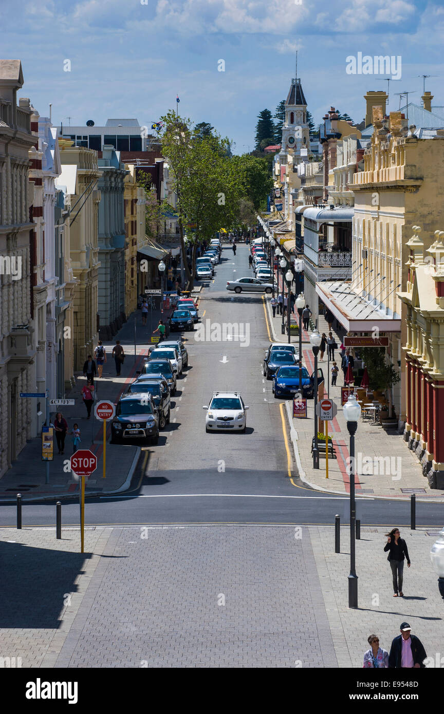 Gli edifici coloniali nel centro cittadino di Fremantle, Australia occidentale Foto Stock